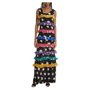 NWT BUSAYO Ropo Splatter Print Ruffle Dress